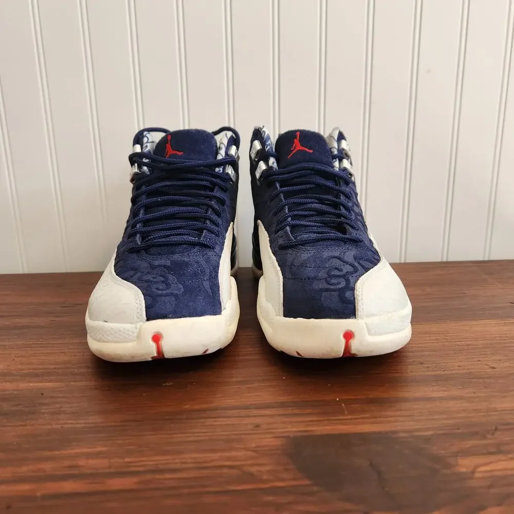Jordan 12 Men's Size 8M International Blue/White‎ Pre-owned Good Clean